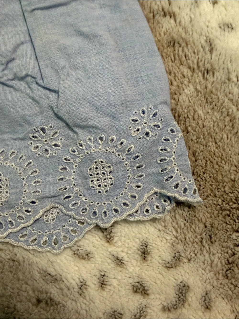 Baby GAP set girls 2T 3T denim eyelet lace floral embroidery preschool summer